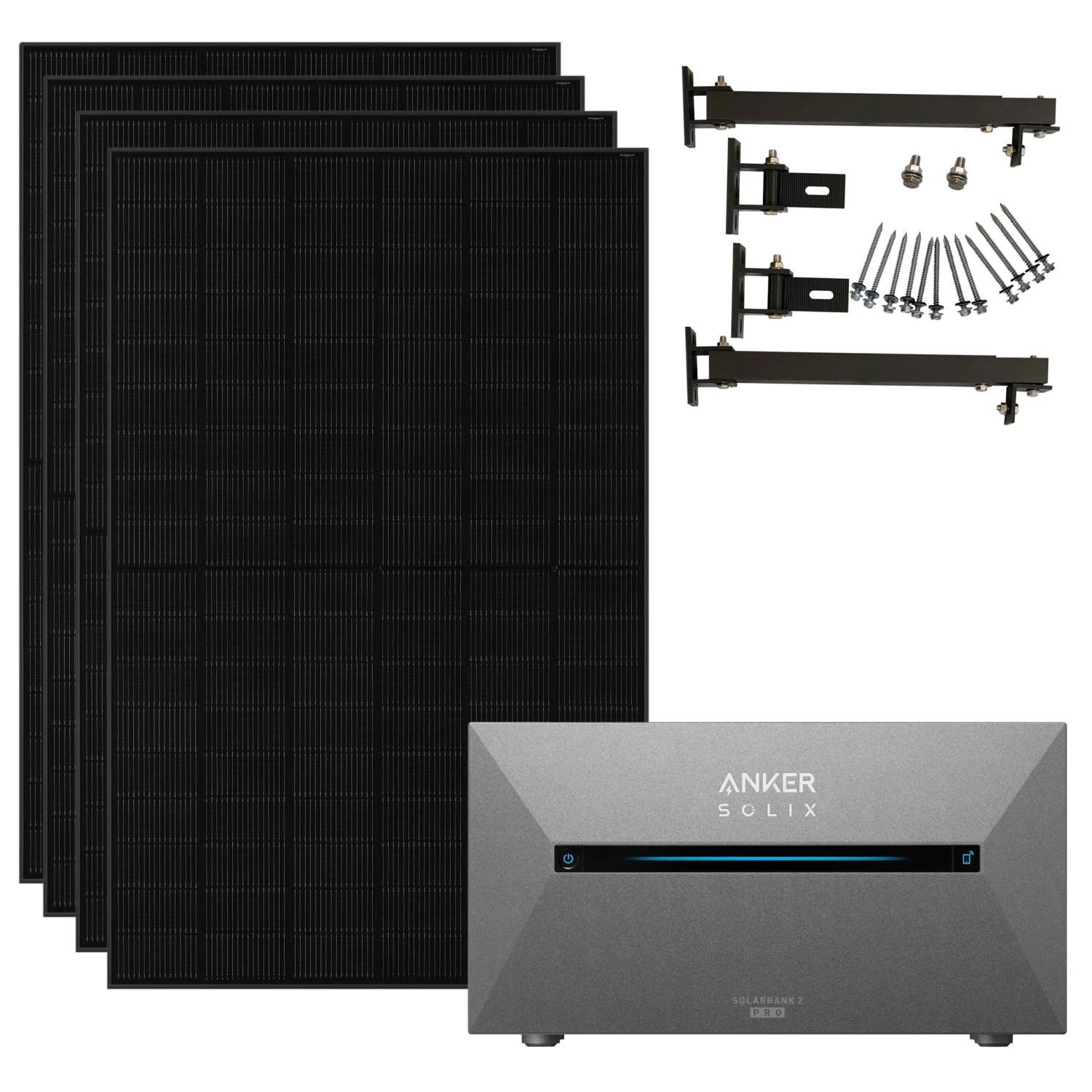 Anker SOLIX Balkonkraftwerk 1.820 W mit Solarbank 2 E1600 Pro Ohne Smart Meter