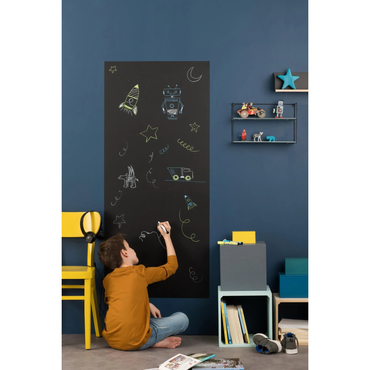 Venilia Klebefolie Anthrazit Metall-Optik – 45 Cm X 1,5 M, 160 µ, Selbstklebend, Für Möbel Und Wände