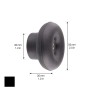 Schwarzer Wagner Wandhaken Hooks4home Dot, Ø 50 mm, aus Elastomer und Stahl.
