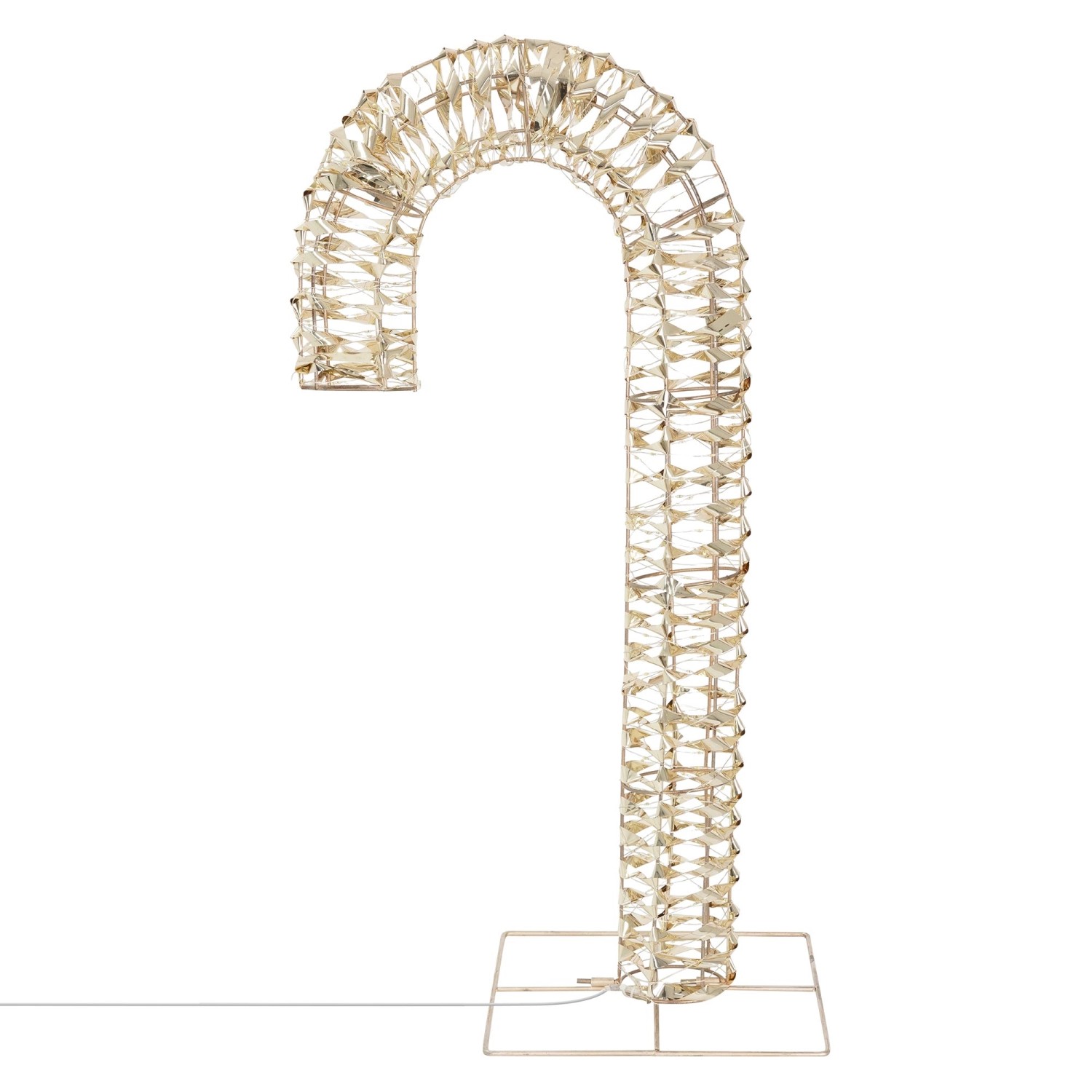 ECD Germany LED-Zuckerstange 75 cm in Gold mit LED-Beleuchtung Timer