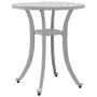 Weißer vidaXL Gartentisch aus Aluminiumguss, Ø48x53 cm. Eleganter Tisch für Garten und Balkon.