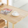 SoBuy Esstisch mit Regalen Klapptisch Schreibtisch 98x126x60cm Natur FWT70-N_6