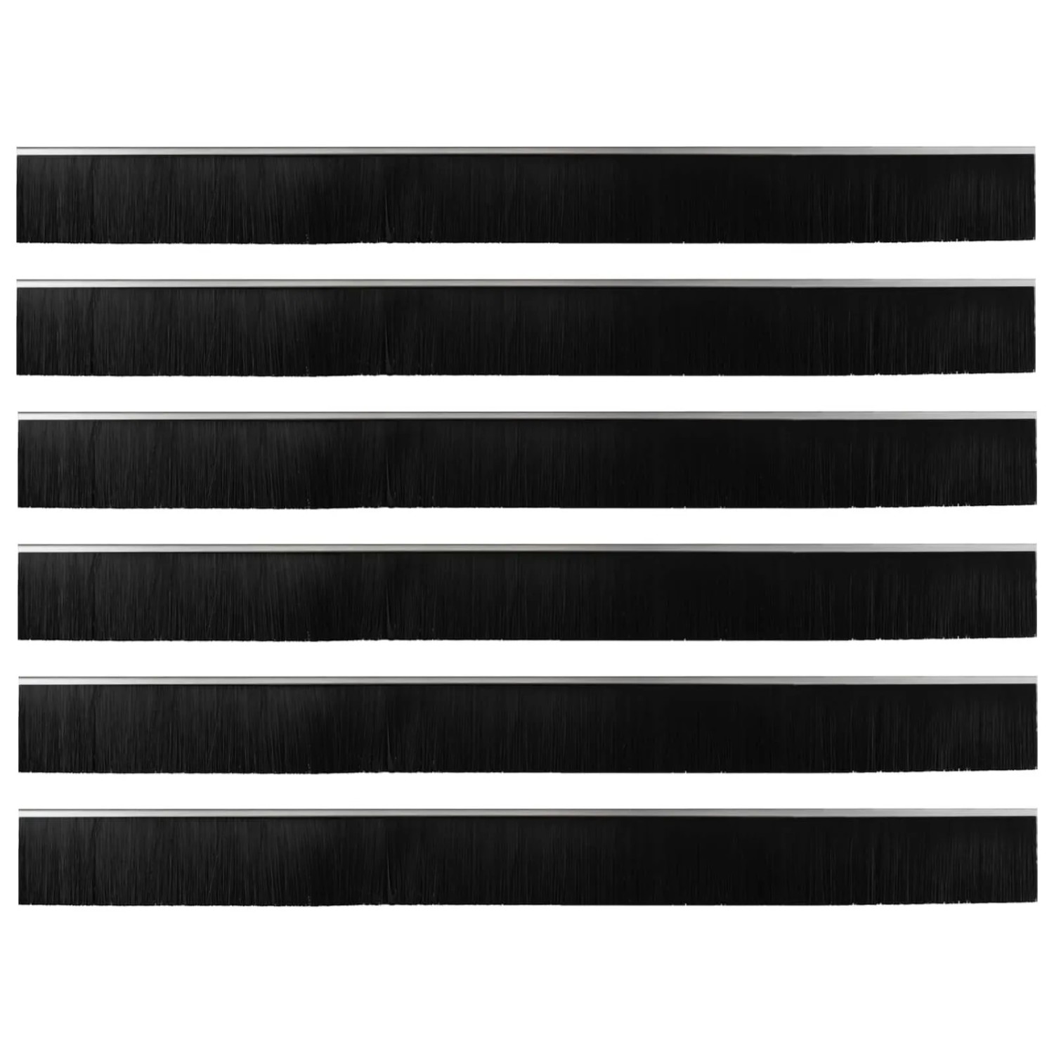 vidaXL Selbstklebende Türbürstendichtungen 6 Stk Silber 100 cm 42019480
