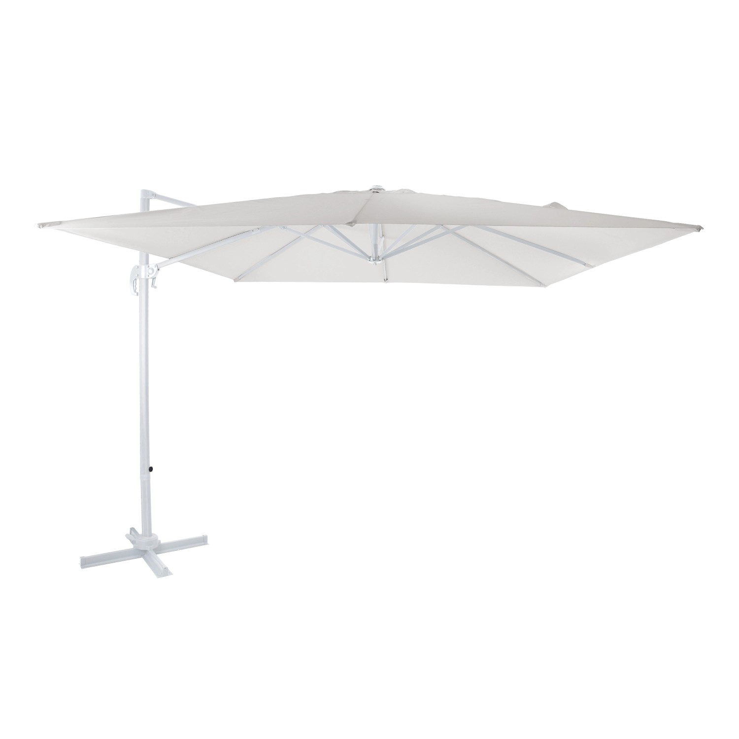 Axi Ampelschirm Nima 300 cm x 300 cm Weiß/Beige günstig online kaufen