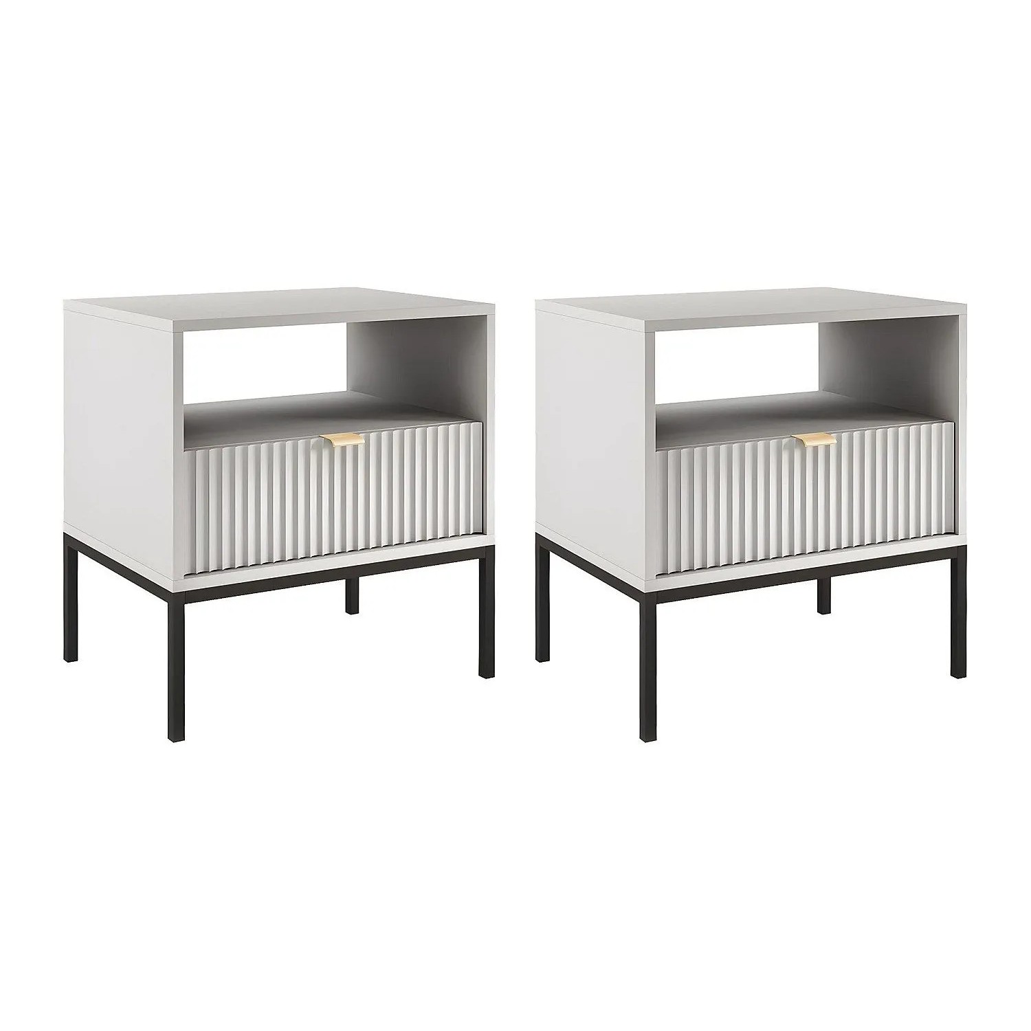 Vente-unique Nachttisch Liouba Hellgrau 54 cm