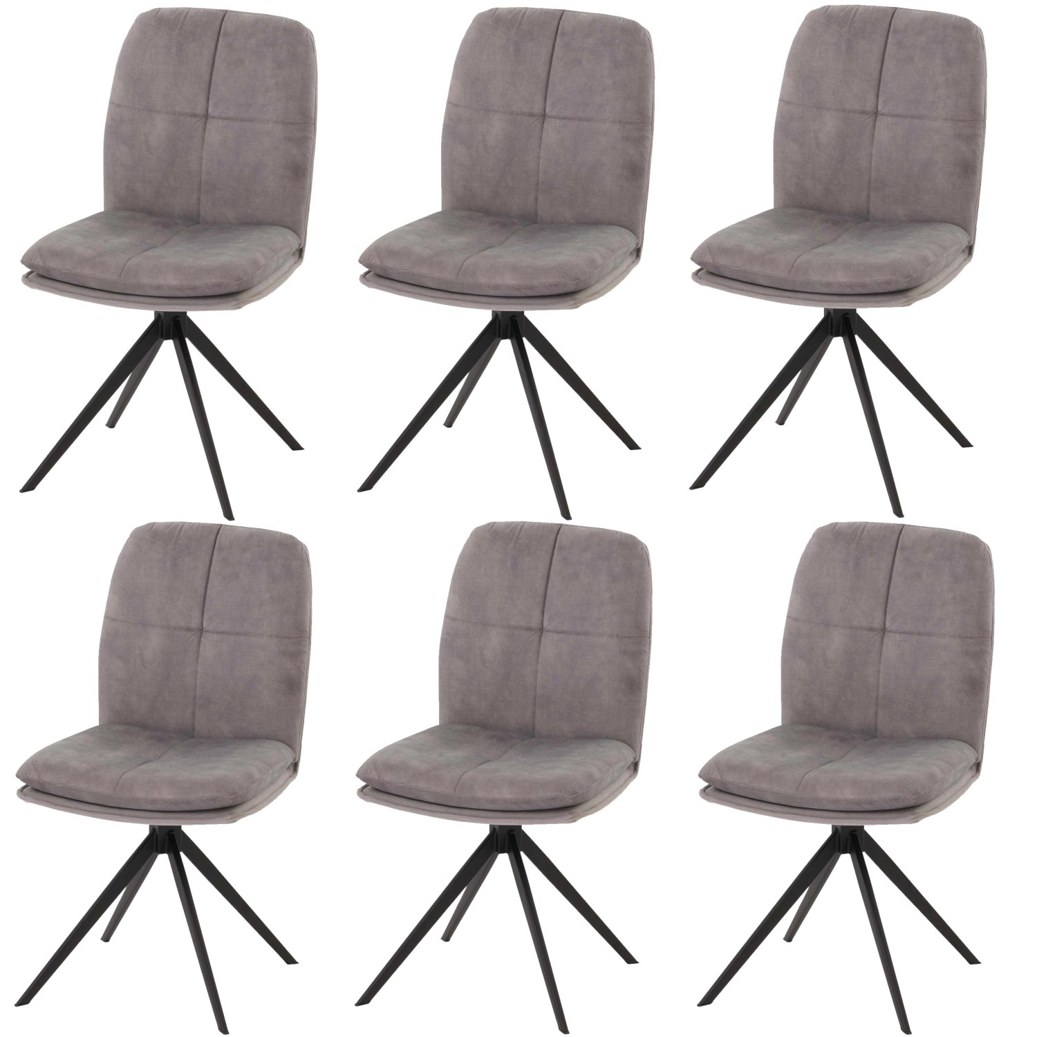 MCW Esszimmerstuhl M68 6er-Set Grau günstig online kaufen