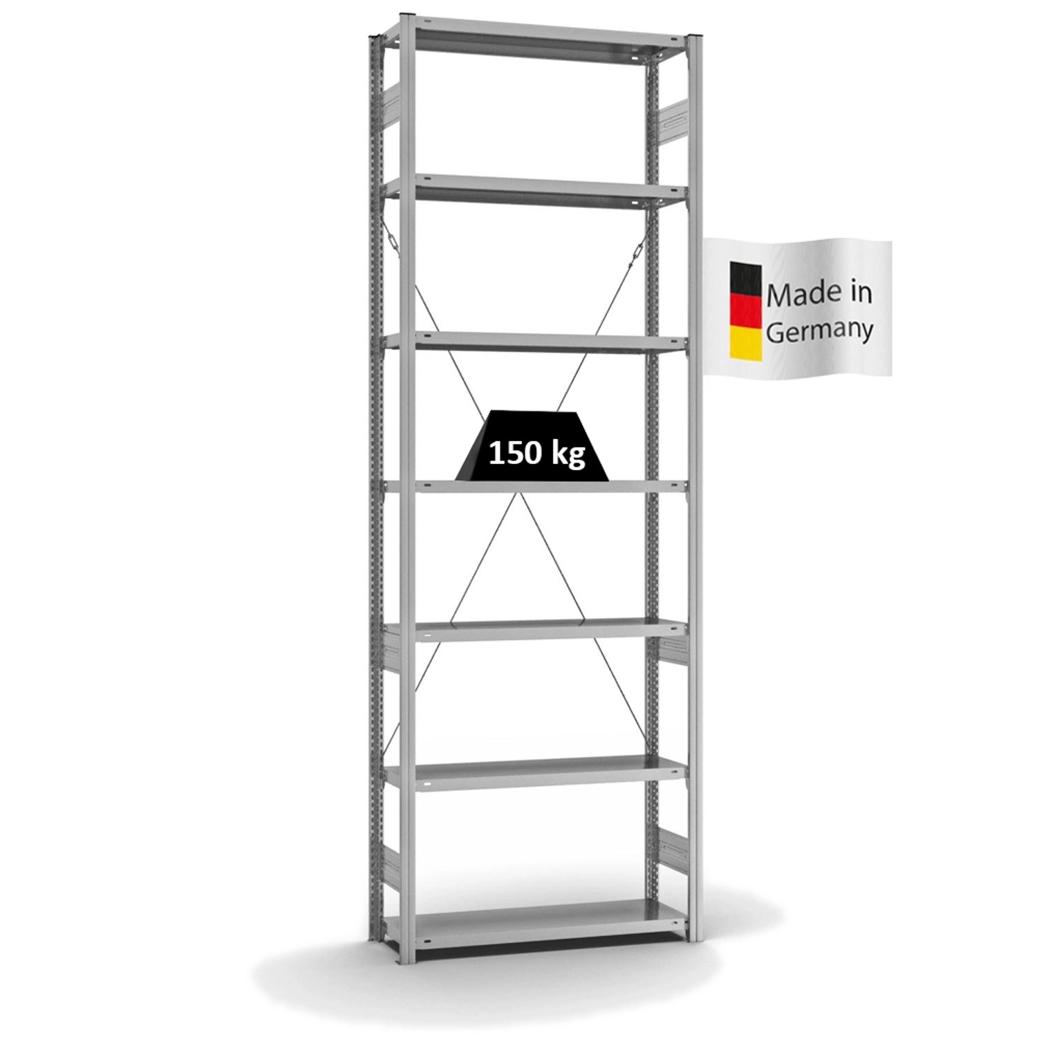 PROREGAL Fachbodenregal Stecksystem T-Profil Light-Duty Grundregal HxBxT 30 günstig online kaufen