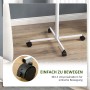 Detailaufnahme des rollbaren PawHut Vogelkäfig Spielplatzes mit Futterstation.