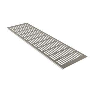 Lüftungsgitter Alu Classic Edelstahloptik, 150x1000mm, für optimale Luftzirkulation.