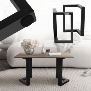 ML-Design Tischkufen 2er Set, V-Form, schwarz, für Esstische im Industrial Design.