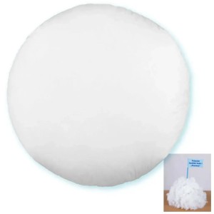 Rundes, weißes Arsvita Kissen 60cm mit Premium Polyesterfüllung für Sitzkissen & Gartenstuhlauflagen.