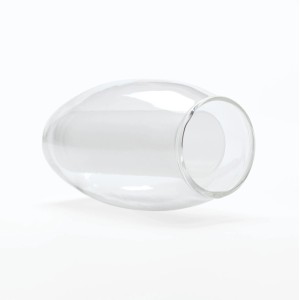 Ovaler, klarer Glas-Lampenschirm mit matter Innenseite für G9 Fassung, Ø 54 mm. Ersatzglas für Leuchten.