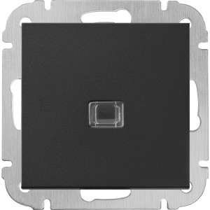 Schwarzer, matter Taster Finnja für Schalterprogramme.