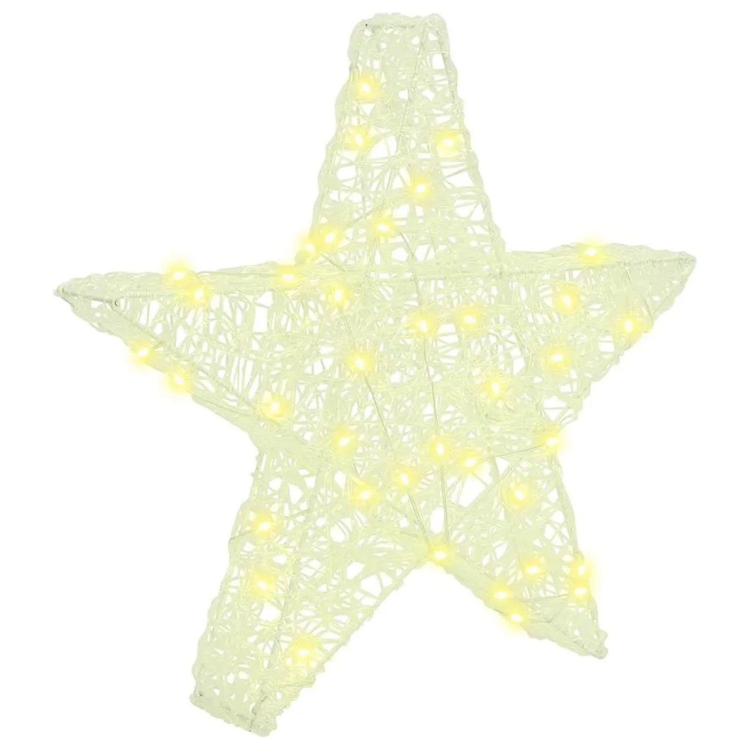 vidaXL 3D Stern mit 50 LEDs Warmweiß 55 x 53,5 x 10 cm Acryl 42019098