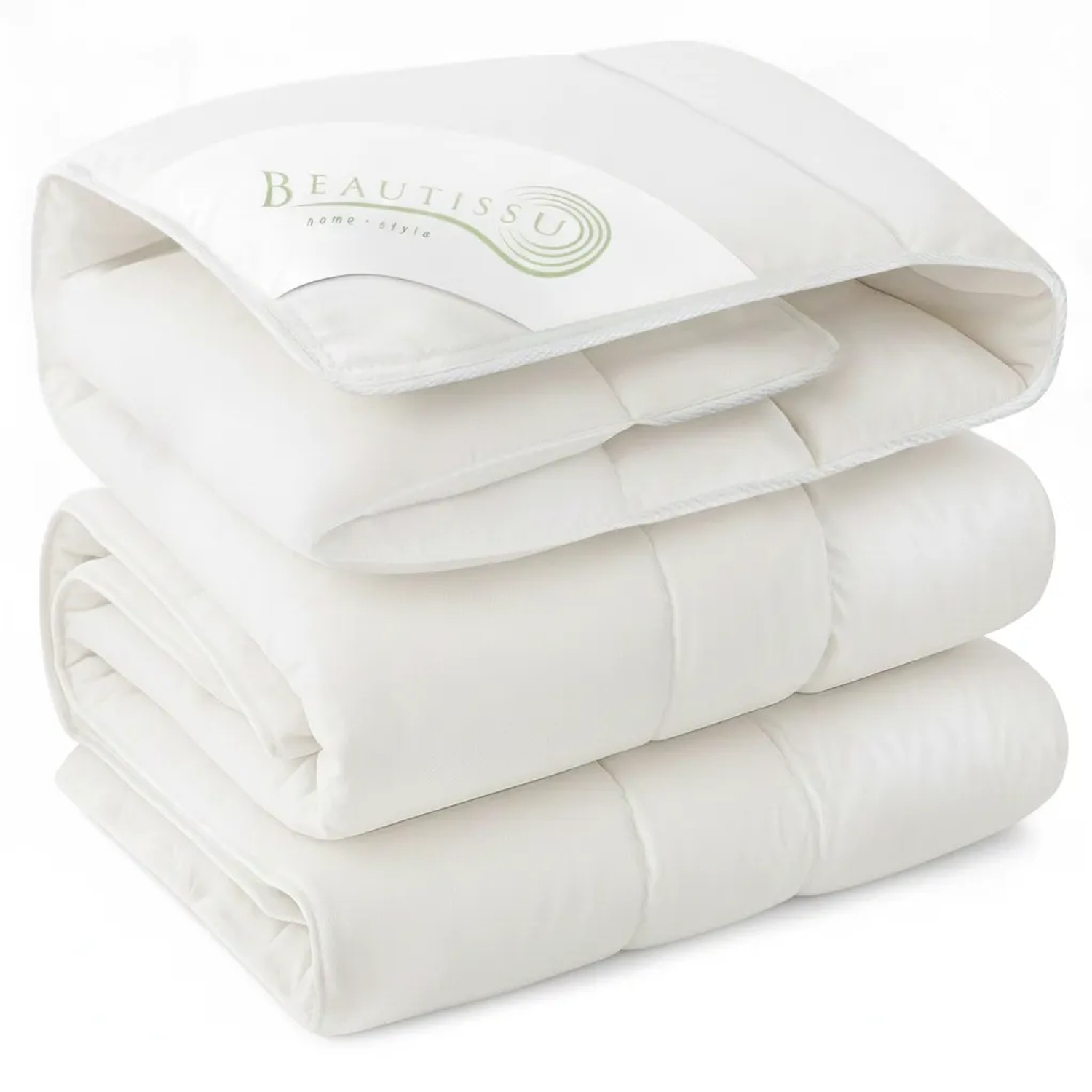 Beautissu Ganzjahresdecke Federbettdecke 135x200cm mit 100% Daunen & Federn