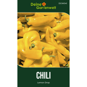 Samenpackung: Deine Gartenwelt Chili Hungaria Yellow Wax Hot, gelbe, längliche Chili.
