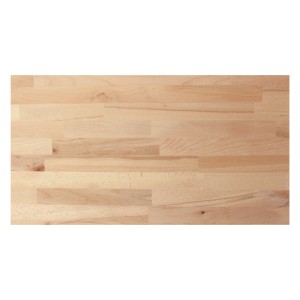 Leimholzplatte Buche, 300x63x2,7cm, für Möbelbau und Regalböden. Massivholz mit natürlicher Optik.
