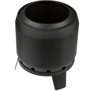 Schwarzer, rauchfreier Landmann Feuerkorb, Ø 50 cm, aus Stahl.