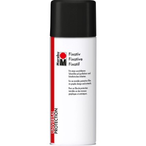 Marabu Fixativ Spray 400ml für Kreide, Pastell und Aquarell. Farbloser Schutz für Kunstwerke.