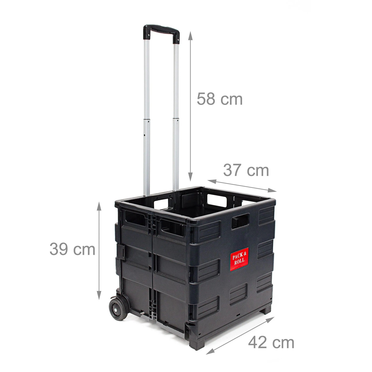 Relaxdays Einkaufstrolley Klappbar bis 35 kg 39 x 42 x 37 cm 3,2 kg_4