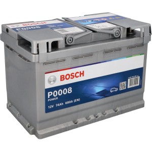 Bosch PowerLine SLI 74Ah Autobatterie, 12V, 680A, zuverlässig und leistungsstark.