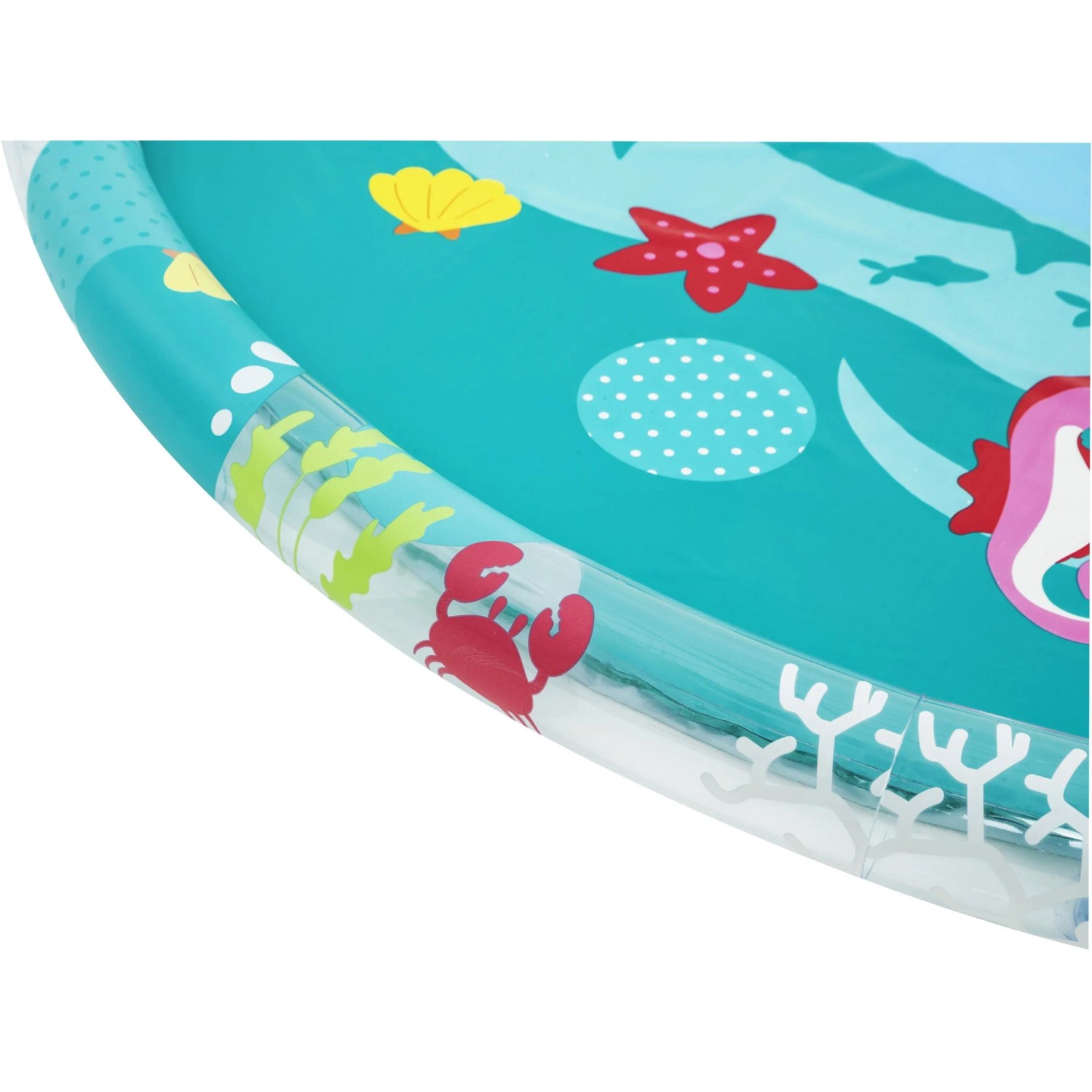 Bestway Wassermatte Underwater Ø 165 cm mit bunten Meeresmotiven für Kinder.