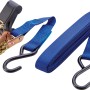 Spanngurt-Set mit Klemmschloss, blau, 4 Stück, zur Ladungssicherung.