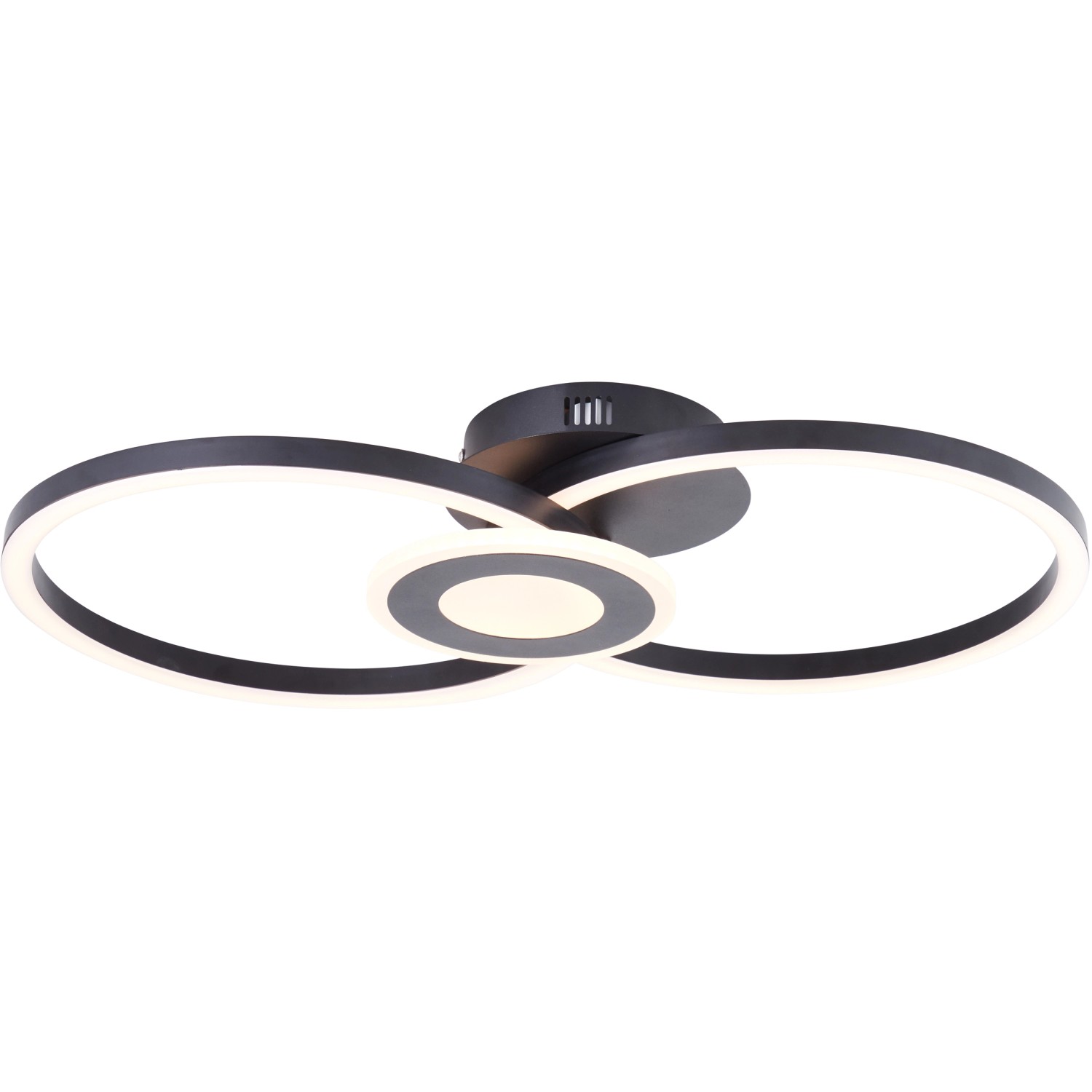 Brilliant LED-Deckenleuchte Bray 52 cm x 30 cm Schwarz