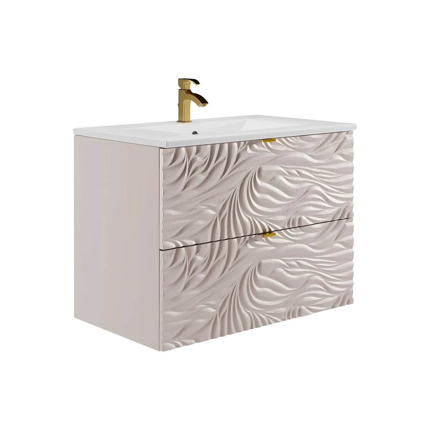 Vente-unique Einzelwaschtisch Rinarel Beige 80 cm
