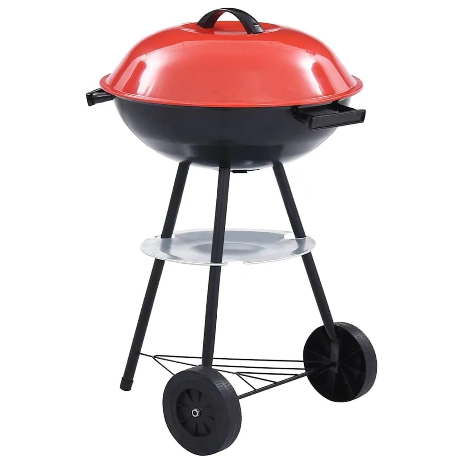 vidaXL Tragbarer Holzkohlegrill XXL mit Rädern 44 cm 46611