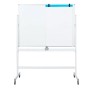 Costway Doppelseitiges Mobiles Whiteboard Weiß 120 x 90 cm
