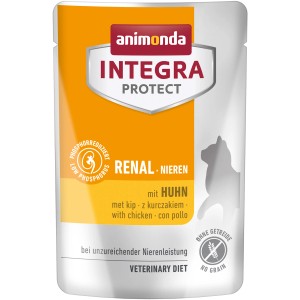 Integra Protect Renal Katzen-Nassfutter mit Huhn, getreidefrei für nierenkranke Katzen.