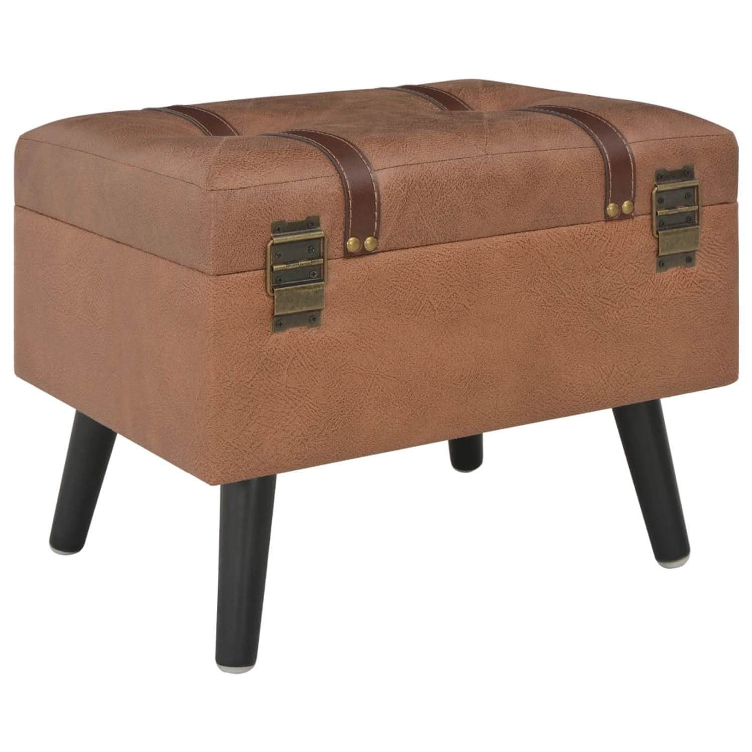 vidaXL Hocker mit Stauraum 40 cm Braun Kunstleder günstig online kaufen