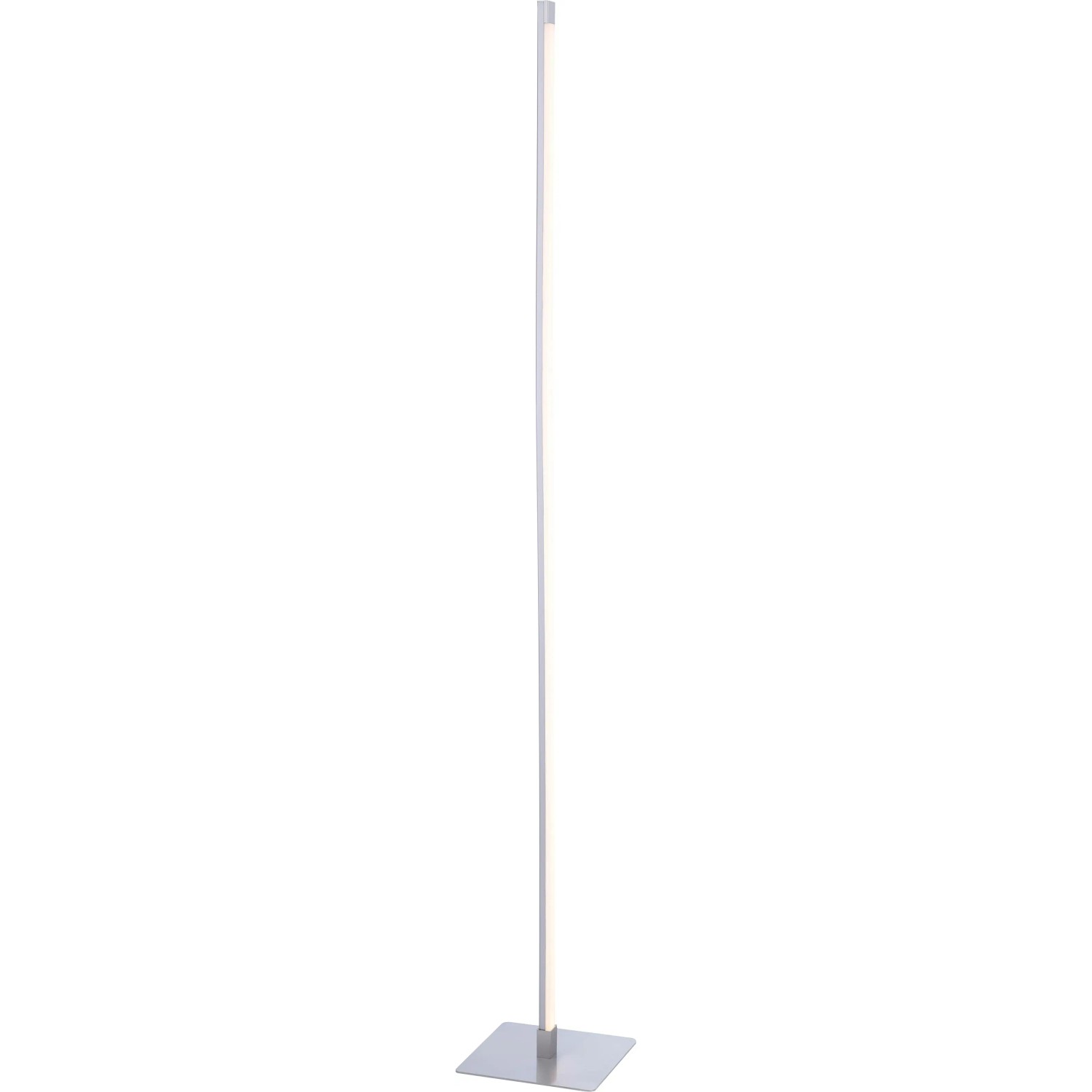 Schlanke, dimmbare LED-Stehleuchte Bella aus Stahl, 150 cm hoch, für modernes Design.