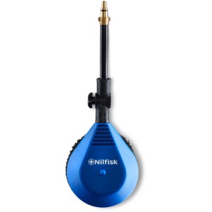 Nilfisk rotierende Waschbürste mit Gelenk für Hochdruckreiniger, blaue Bürste.