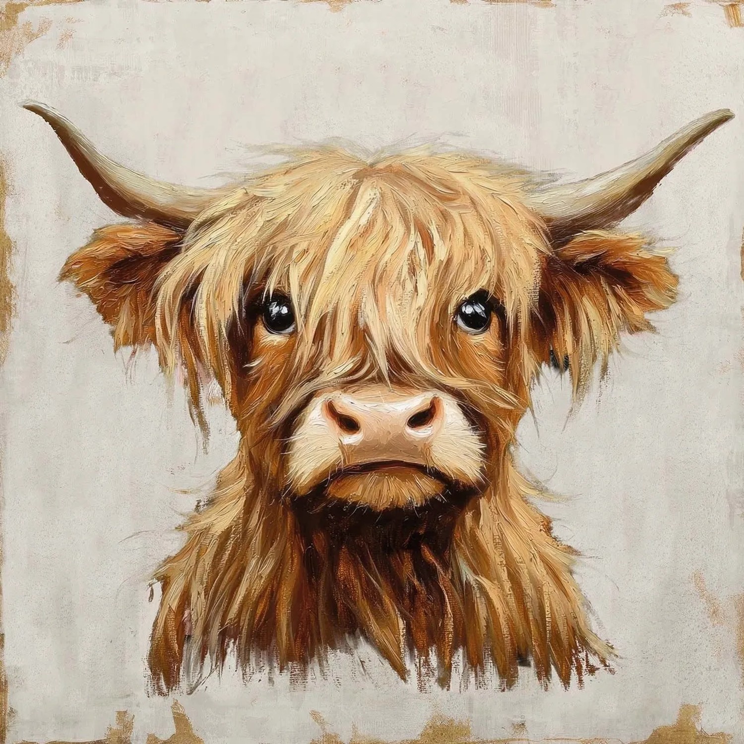 Art Universe Leinwandbild Cattle 60 x 60 cm