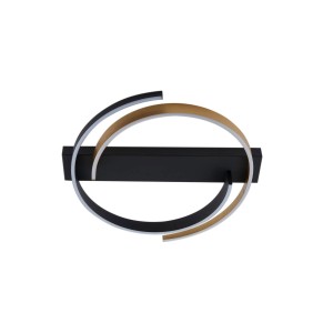 Lucande LED Deckenleuchte Natsuma 10030235 Modern in Schwarz 2-flammig Wohnzimmerleuchte