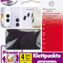 Fix-o-moll Power-Klettpunkte, 4 Sets à 8 Stück, selbstklebend, schwarz, 45 mm.