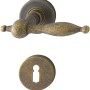 AnsaPro Zimmertür-Rosettengarnitur BB Moldau Messing, Türbeschlag mit Drücker und Schlüsselrosette.