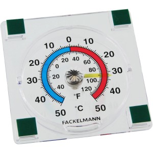 Fackelmann Fensterthermometer, selbstklebend, zur Anzeige der Außentemperatur.