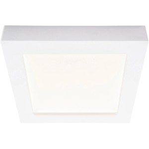 Quadratische LED-Deckenleuchte Komplex, 22,7 cm, weiß, für Wohnräume.