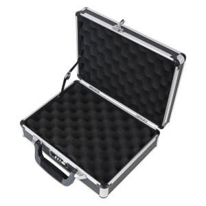 HMF 14401-02 Alu Transportkoffer Zahlenschloss 31 x 26 x 11 cm Schwarz