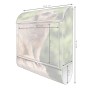 Banjado Design Briefkasten Weiß Pulverbeschichtet 39x47x14cm 2 Schlüssel Mit Zeitungsfach Motiv Sitzendes Erdmännchen_6