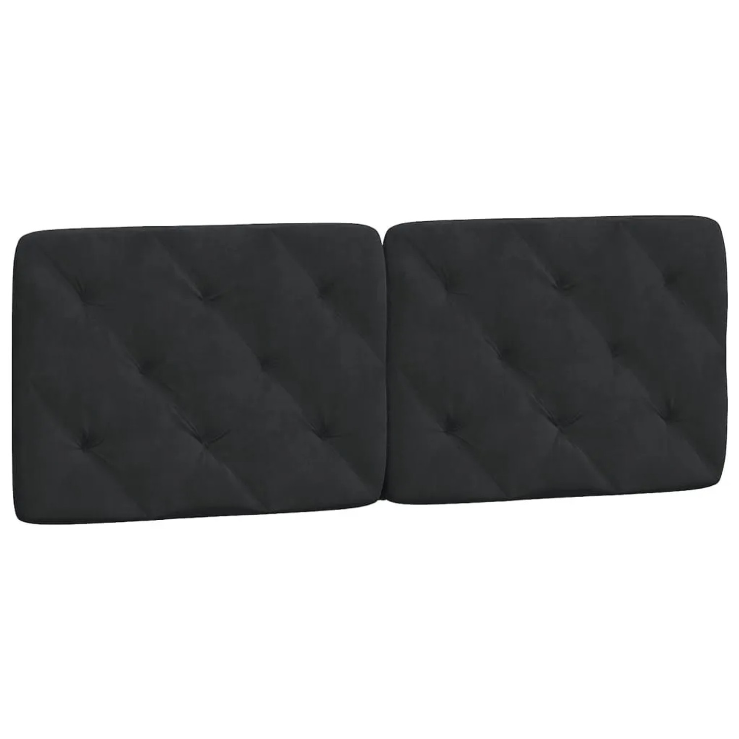vidaXL Kopfteil-Kissen Schwarz 120 cm Samt 374722