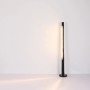 Moderne LED-Stehlampe Felicitas in Schwarz matt, 151 cm hoch, mit Acrylkristallen. Design-Stehleuchte für Wohnräume.