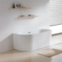 Freistehende, weiße Steinkamp Vorwand-Badewanne Loft, 180x80 cm, aus Acryl mit Überlauf.