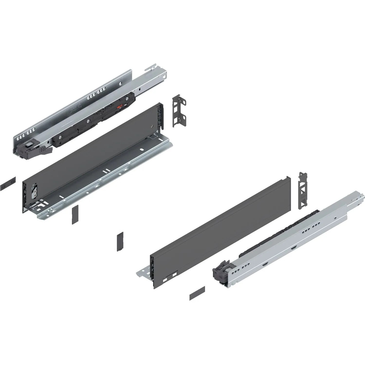 Blum Legrabox Pure Set Höhe M Tip-On Vollauszug 450 mm 70 kg Oriongrau 1 Paar