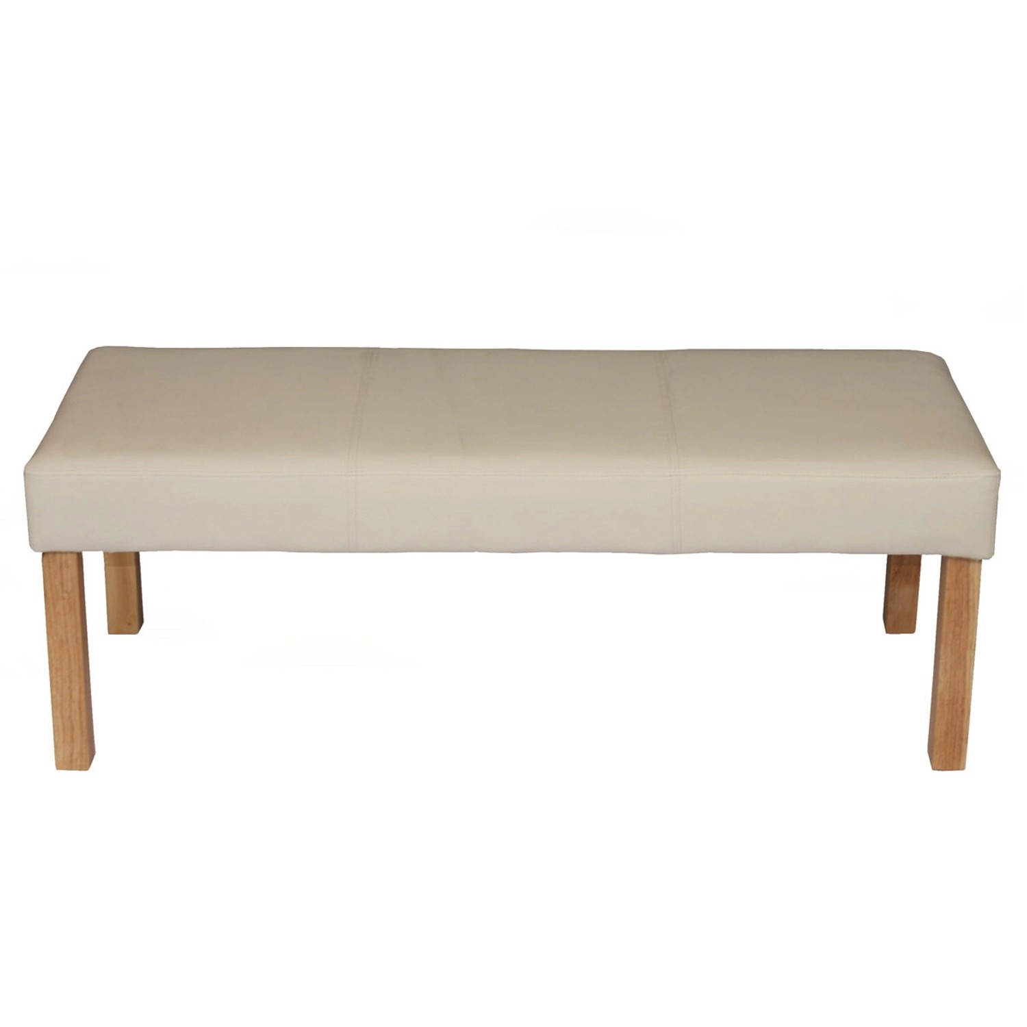 MCW Bank M37 Kunstleder 120x43x49 cm Creme Helle Beine günstig online kaufen