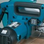 Makita LS0815FLN Kapp- und Gehrungssäge (216 mm) mit blauem Gehäuse, Tragegriff und Schalter.