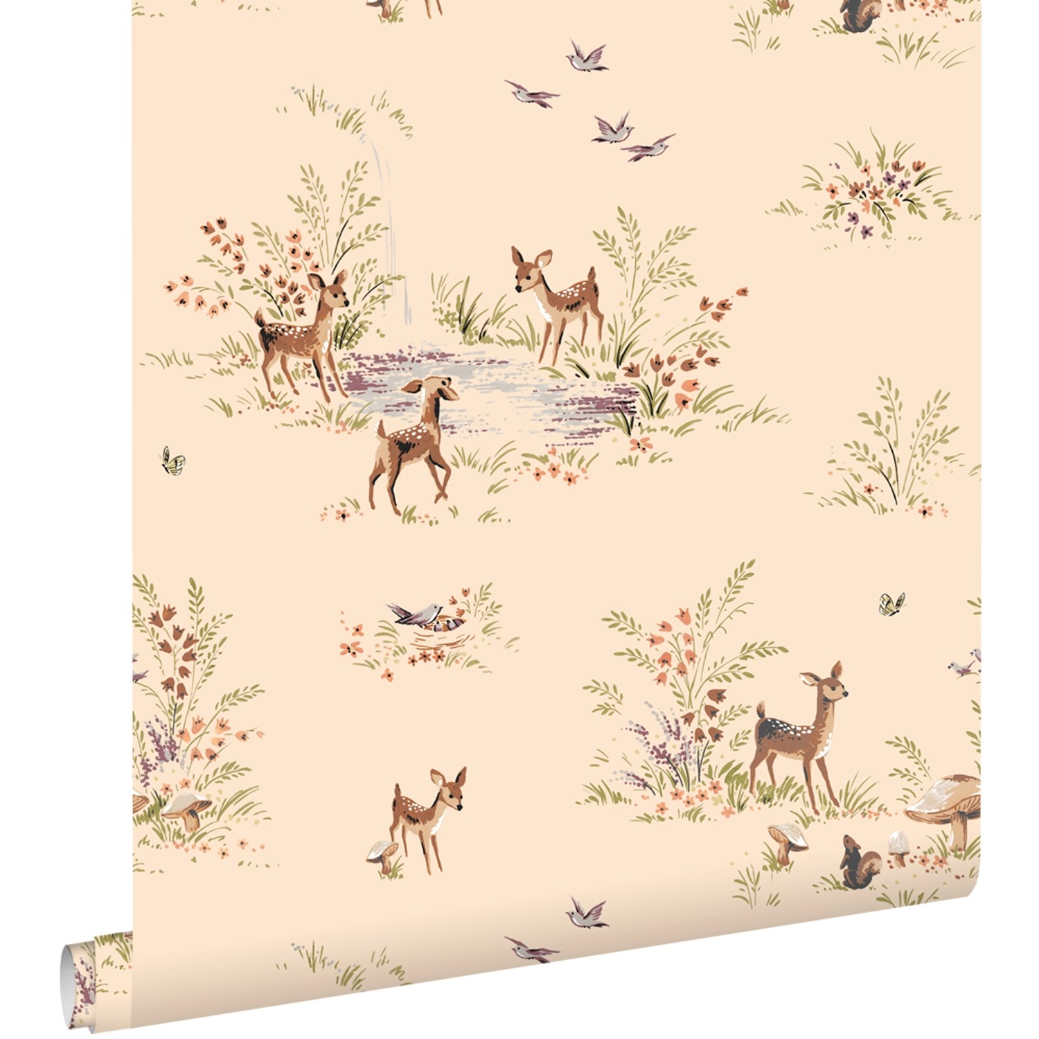 ESTAhome Tapete Hirsche Beige 50 X 900 Cm 131430 günstig online kaufen